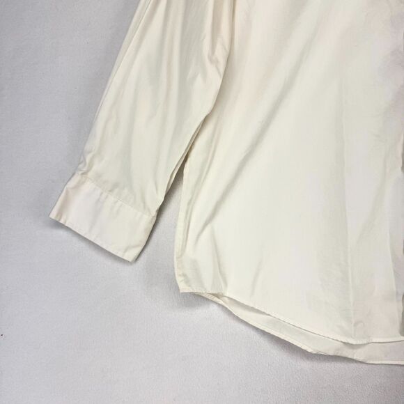 Club Room Easy Care White Button Down Shirt Mens Size XL 17 1/2 / 34/35 - Picture 4 of 8